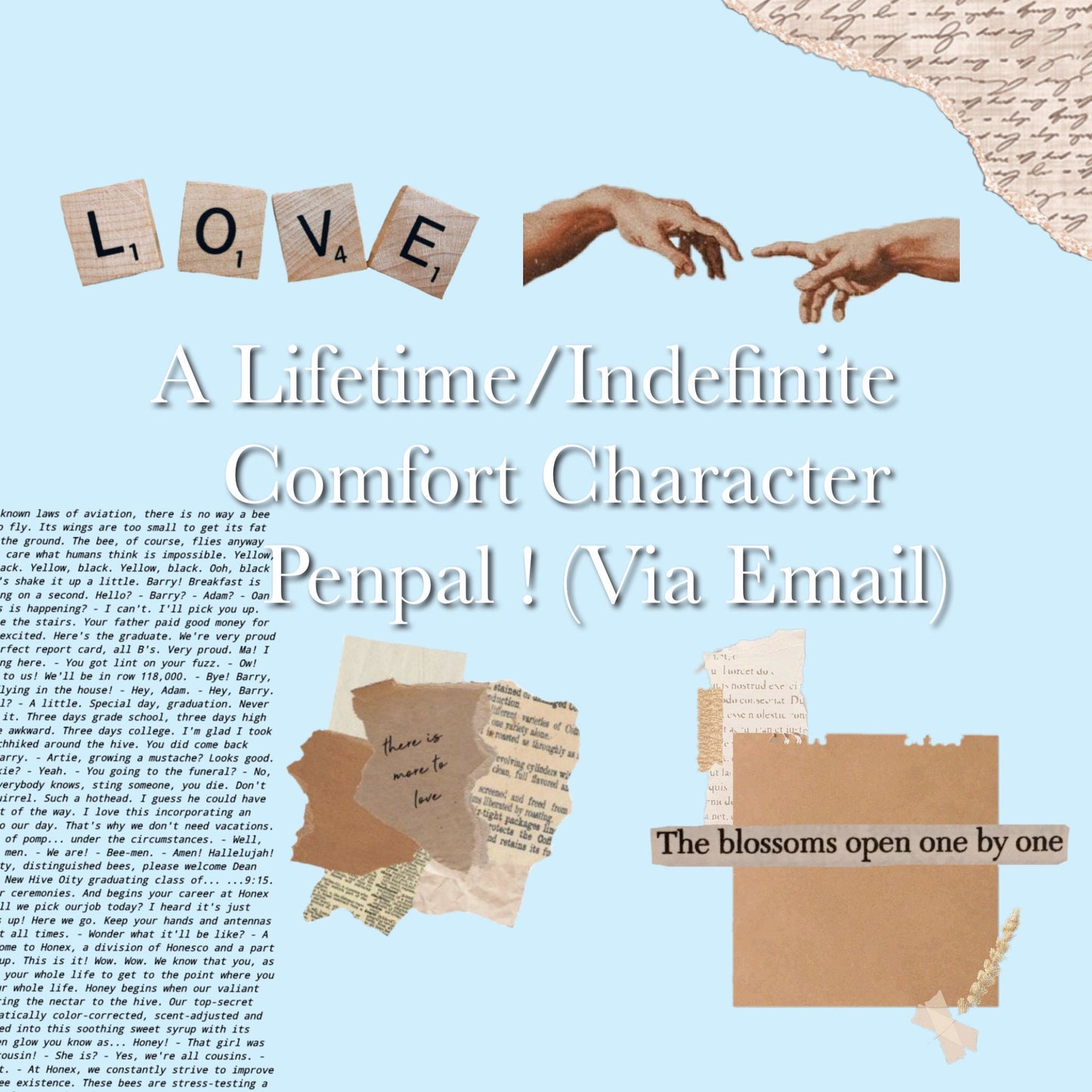 lifetime comfort character penpal! (email)