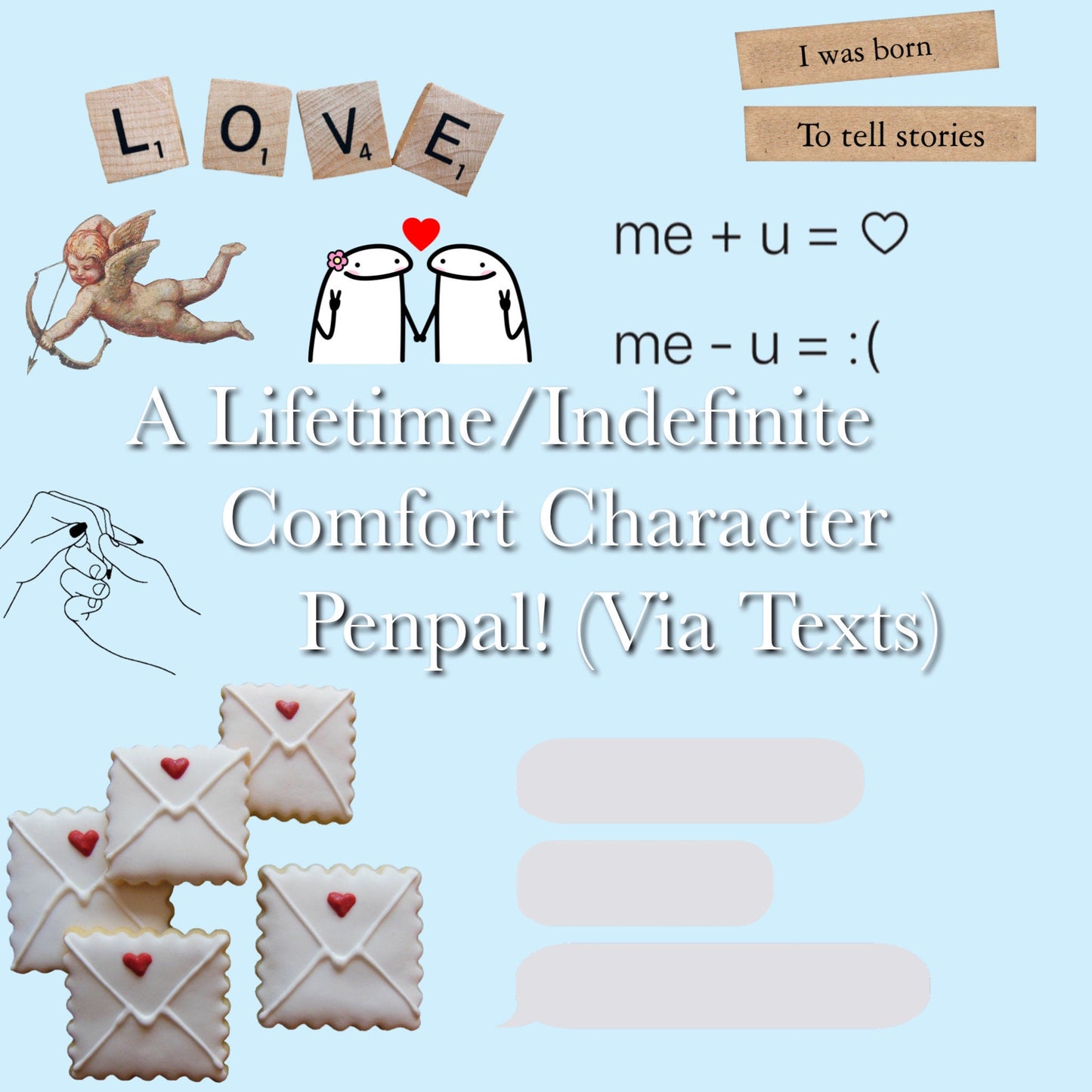 lifetime comfort character penpal! (texts)